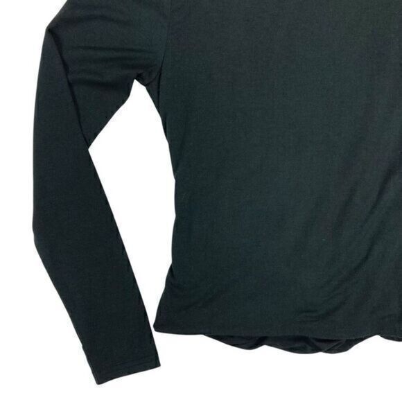 J. Crew Top Womens Size Small Black Long Sleeve Wrap Plaid Tie Holiday Pullover - Picture 10 of 16